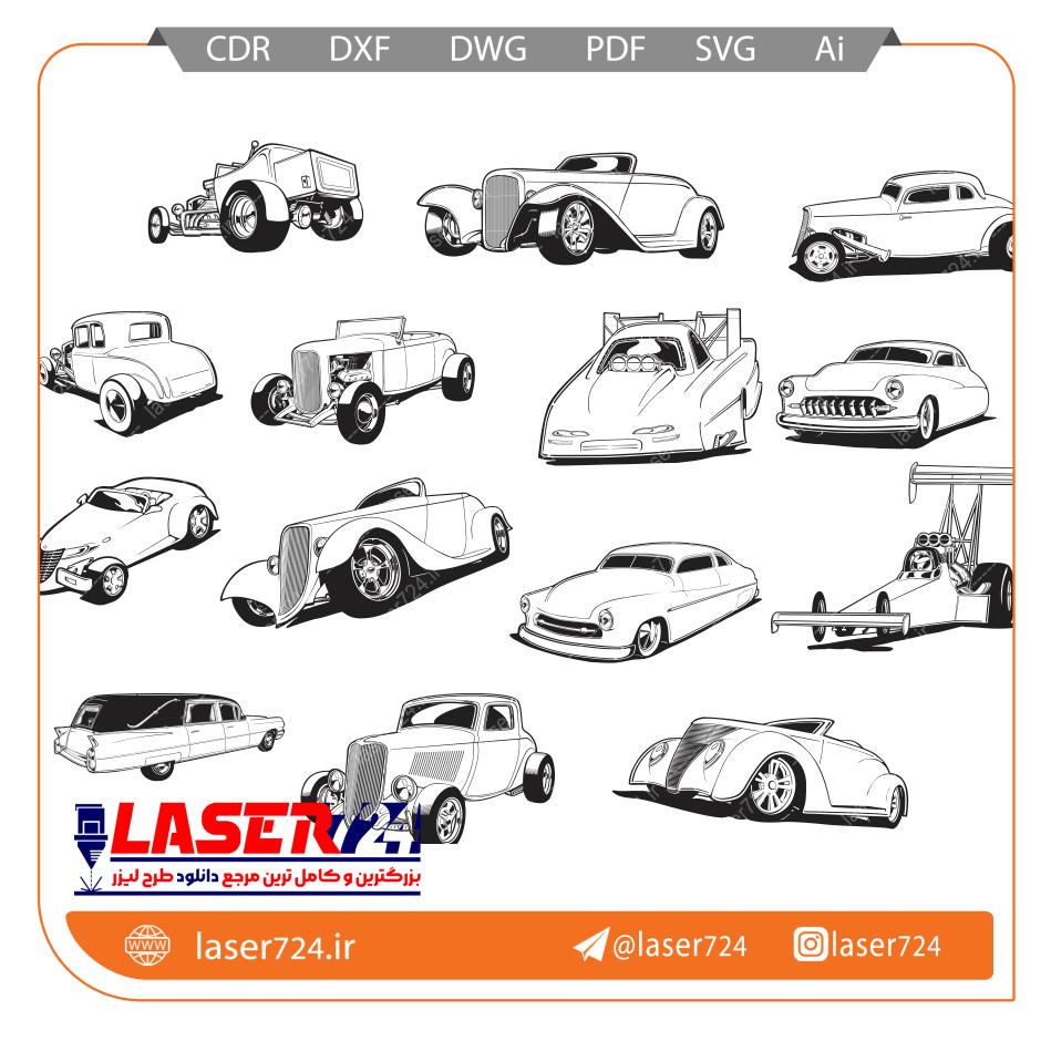 تصویر استیکر ماشین قدیمی #1